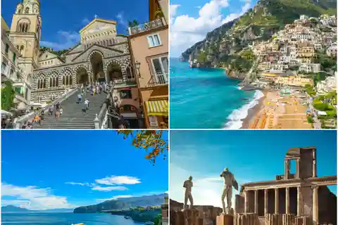 Grand tour : 10 heures de visite de la côte amalfitaine, de Sorrente et de Pompéi