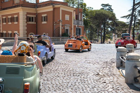 Timeless Rome: A Journey in Fiat 500 or Convertible Fiat 500 Shared Vintage Convertible Fiat 500 experience