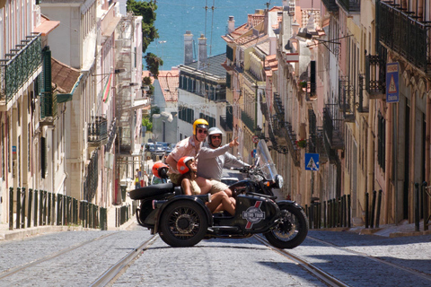 Lissabon: Private Motorrad-Seitenwagen-Tour (1h30)RTL Best Of Lissabon 1H30 Visite privée en Moto Sidecar