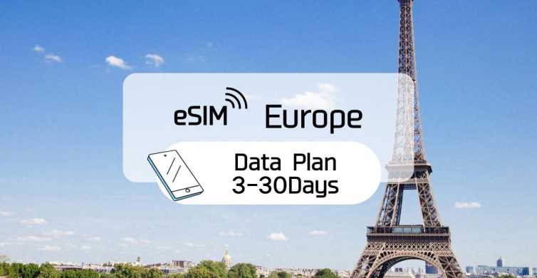 Европа: план данных в роуминге 5G eSim (0,5–2 ГБ в день)