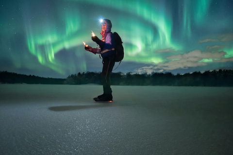 Stockholm Night Firelit Ice Skating & Northern Lights Chance