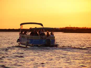 Depuis Faro : Excursion en bateau au coucher du soleil à Ria Formosa