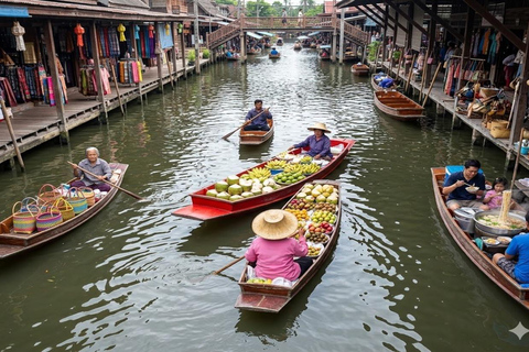 Bangkok: Railway & Floating Market Private Tour with Driver