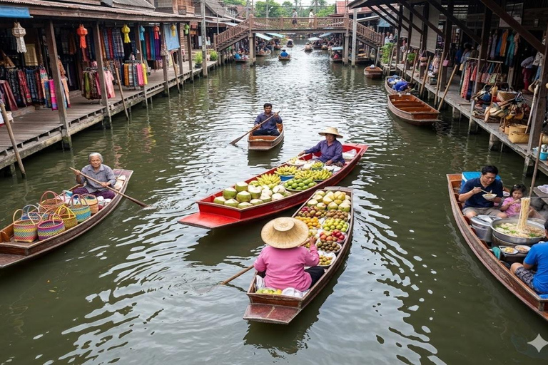 Bangkok: Railway & Floating Market Private Tour with Driver