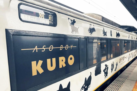 Vulcano Aso di Kyushu, treno panoramico di Aso Boy, tour di un giorno delle sorgenti termali11:00: prelievo al Castello di Kumamoto