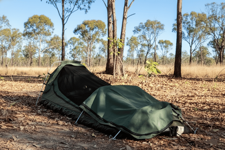 From Darwin: 3-Day Kakadu & Litchfield 4WD Camping Tour Bush Single Swag (sleeps 1)
