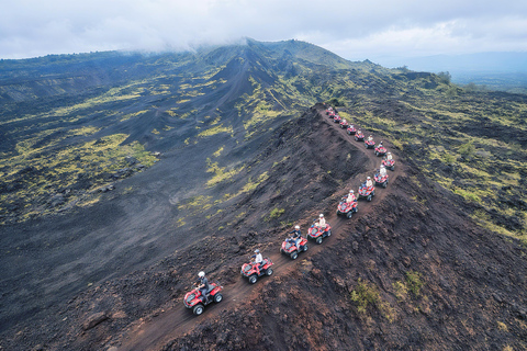 Bali: Mt Batur Black Lava ATV Quad Bike Adventure Tandem Quad Ride with Round Transfer