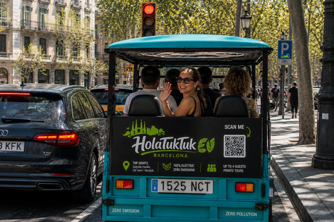 Barcelona: Private Electric Tuk Tuk Sightseeing Tour with Local Driver-Guide Barcelona: 3-Hour Private E-Tuk-Tuk Tour with a Local Guide
