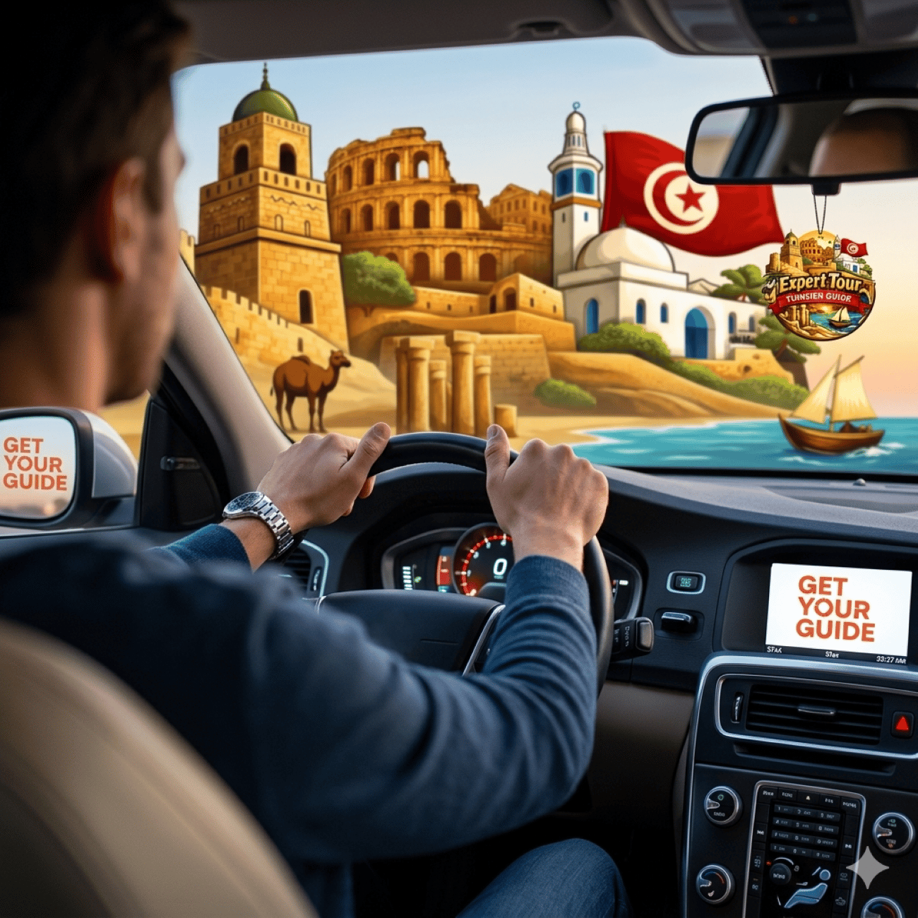 Transfer: Ankunft und Abreise mit einer Städtetour und einem Getränk