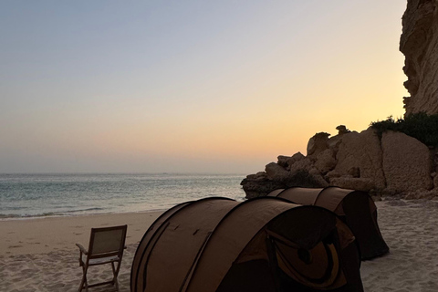Muscat: Overnight Beach Camping with BBQ Dinner
