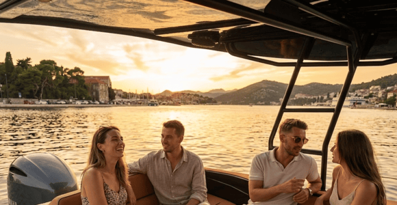 Dubrovnik: Aperol-Spritz-Tour bei Sonnenuntergang mit Luxus-Schnellboot