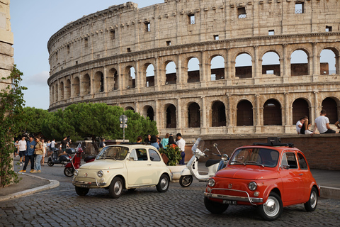 Timeless Rome: A Journey in Fiat 500 or Convertible Fiat 500 Shared Vintage Convertible Fiat 500 experience