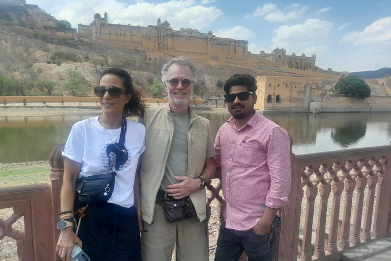 Vanuit Delhi: Dagtrip Jaipur met Amber Fort &amp; StadspaleisAuto + Gids