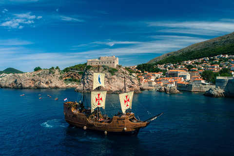 Dubrovnik: Galleon Sunset Cruise with a Live Guide & Drink Sunset Cruise in English