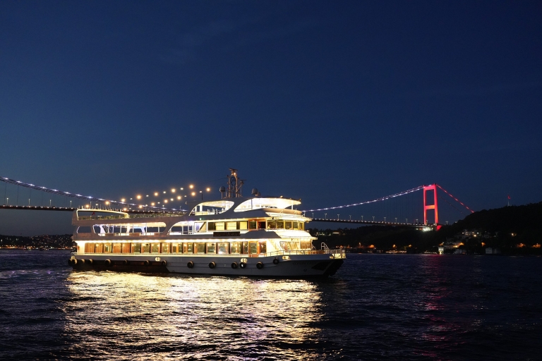 Istanbul: Dinner Cruise & Entertainment with Private Table Dinner Cruise with Soft Drinks and Hotel Transfer