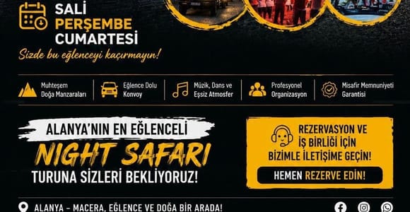 Alanya: Sunset Jeep Safari and Turkish Night Boat Cruise