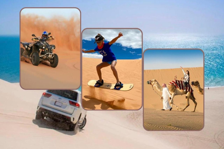 Doha: Sunset Desert Safari With Camel Ride & Dune Bashing Shared Desert Tour Pickup from meeting point Without Camel