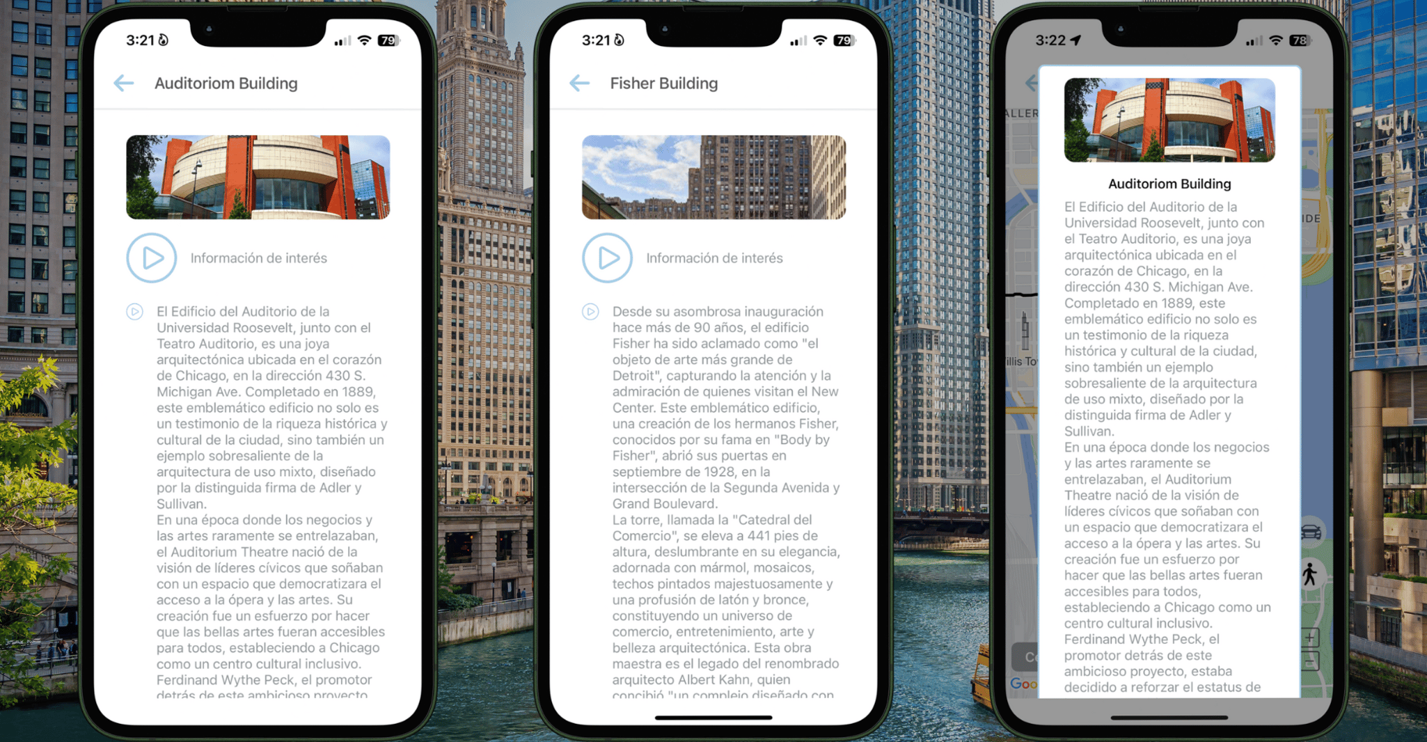 Architecture Chicago self-guided app with audioguide - Housity