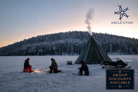 Rovaniemi: Ice Fishing, Snowmobile, and Net Fishing Tour