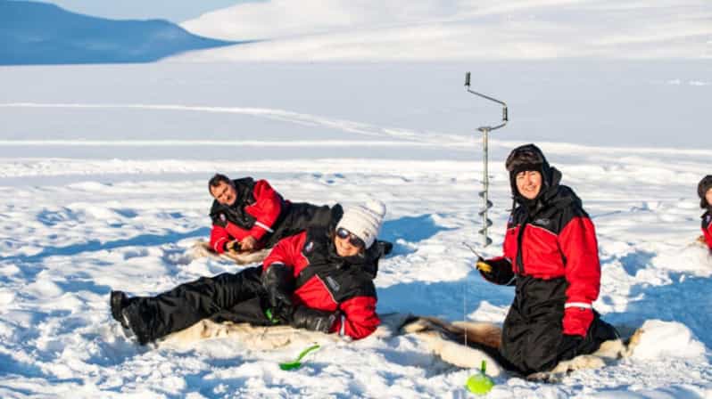 Kilpisjärvi: Ice Fishing Experience with Snowmobile Ride
