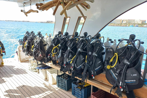 Hurghada: Beginner Diving Trip with Lunch, Transfer & Gear Boat Cruise with 2 Snorkeling Sites with Lunch & Transfer