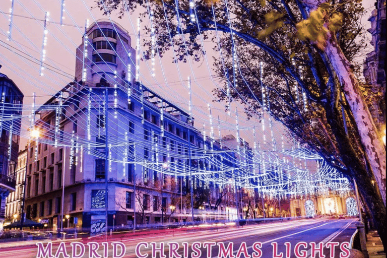 Madrid kerstlichtentour in een tuktukMadrid kerstlichtentour in een Tuk Tuk