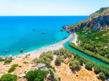Panormo/Lavris: dagtrip naar Preveli-strand en Kourtaliotis-kloof