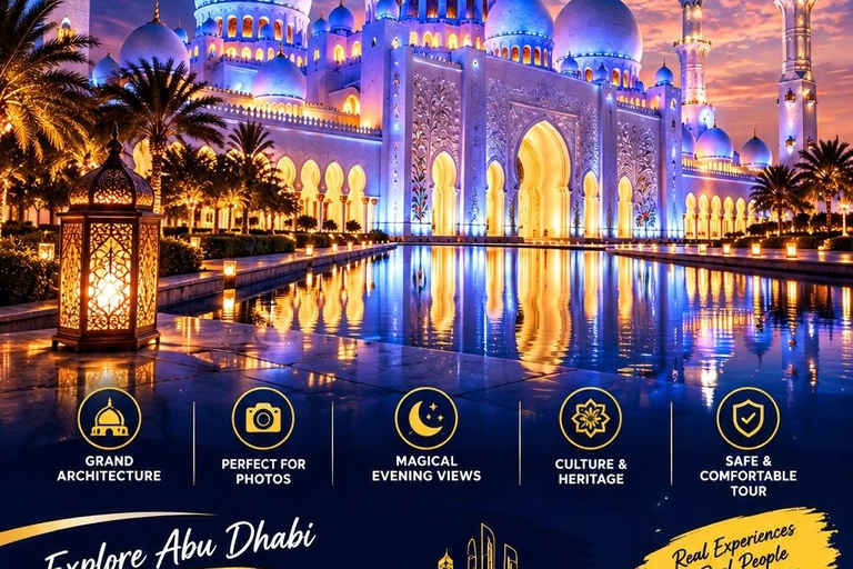 Abu Dhabi:Sheikh Zayed Grand Mosque Tour with Sunrise option Dubai:Abudhabi Grand Mosque Premium Tour With Audio Guide