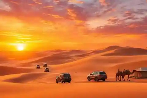 Katar: Wüstensafari bei Sonnenuntergang mit Kamelritt und Sandboarding