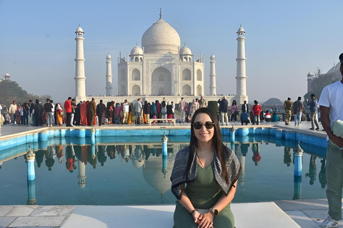 From Jaipur: Private Taj Mahal Sunrise Tour with Guide & Car Tour With Private Car, Guide & Tickets