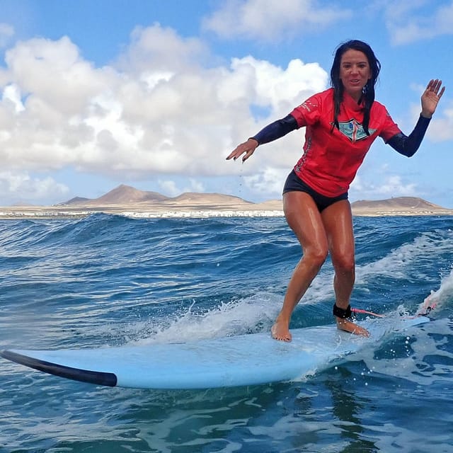 Lanzarote Longboard surf lesson on Famara beach all levels GetYourGuide