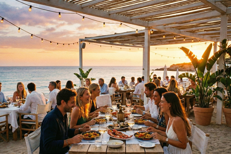 Ibiza: Dinner Ritual™ & Moonlight Boat Trip to the Old Town