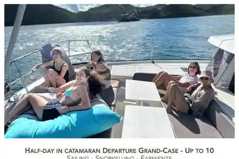 Grand-Case Bay: Half-day charter on a private catamaran