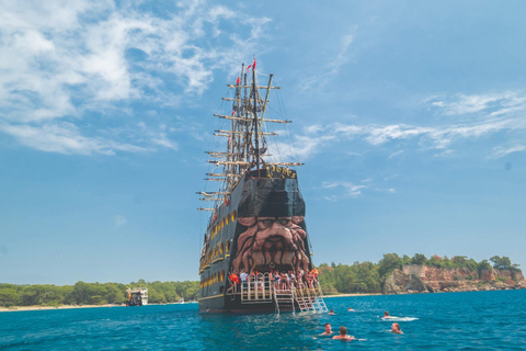 Antalya/Kemer: Luxury Pirate Boat Cruise with Lunch & Drinks Luxury Pirate Boat Cruise with Antalya Hotel Transfers