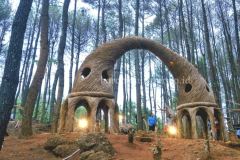 Yogyakarta; Pindul grot, Srigetuk waterval en dennenbos.