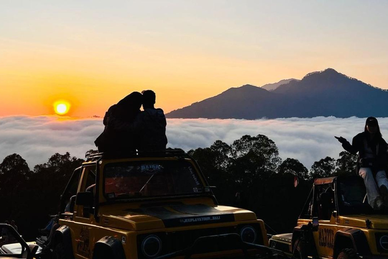 Bali: Volcano Sunrise Jeep Tour & Ubud River Rafting Trip Sunrise Jeep Tour + Rafting + Bali Swing - with Transfers