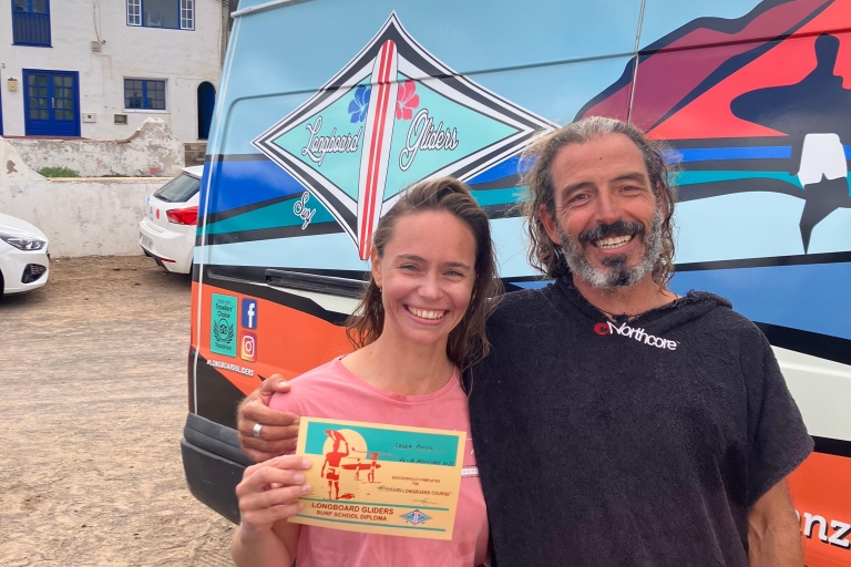 Lanzarote : Leçon de surf en longboard sur la plage de Famara pour tous les niveaux