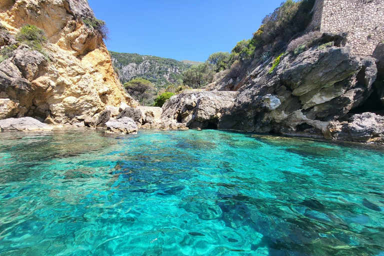 Paleokastritsa: Kasteli, Blue Caves, & Limni Beach Boat Trip
