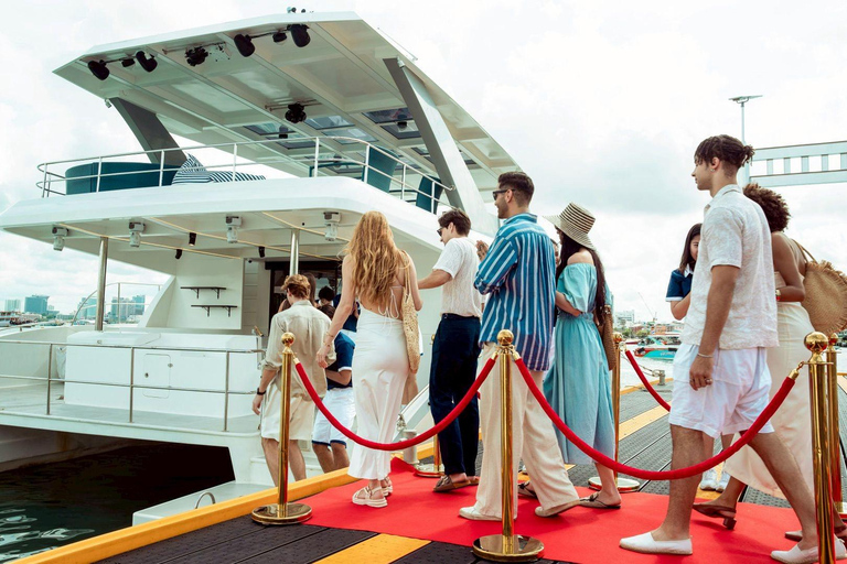 Pattaya: Premium Yacht Sunset Cruise to Koh Larn This program includes pickup from hotels in Pattaya city.