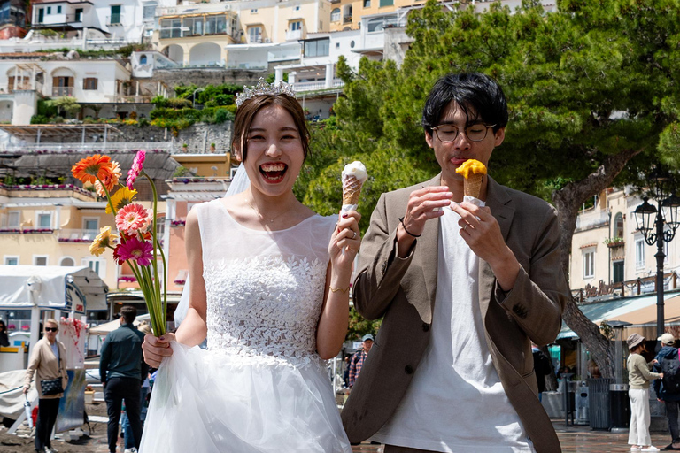 Positano : professional photo shoot 'Trash the dress'