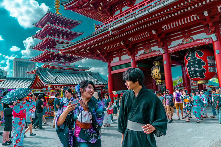 Tóquio: Visita ao Templo Sensoji com aluguer de quimono