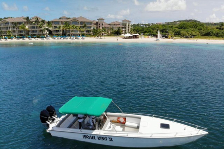 St. Lucia: Private Bootstour nach SoufriereHalbtags 25&#039; Schnellboot &quot;Israel King&quot;