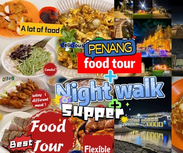 Penang: Authentic Local Food Tour with Scenic Walk