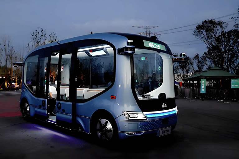 Guangzhou Cyber Night Tour: Landmark views+Driverless Train