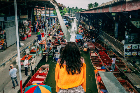 Bangkok : Ayutthaya, chemin de fer et marchés flottants : visite d&#039;une jounéeVisite privée en anglais