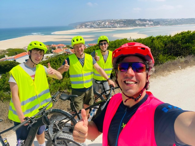 Visit Obidos Lagoon and Medieval City Tour with E-bikes in Nadadouro, Portugal