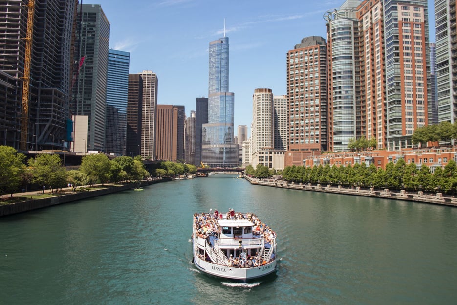 Chicago River: 1,5-stündige geführte Architekturrundfahrt