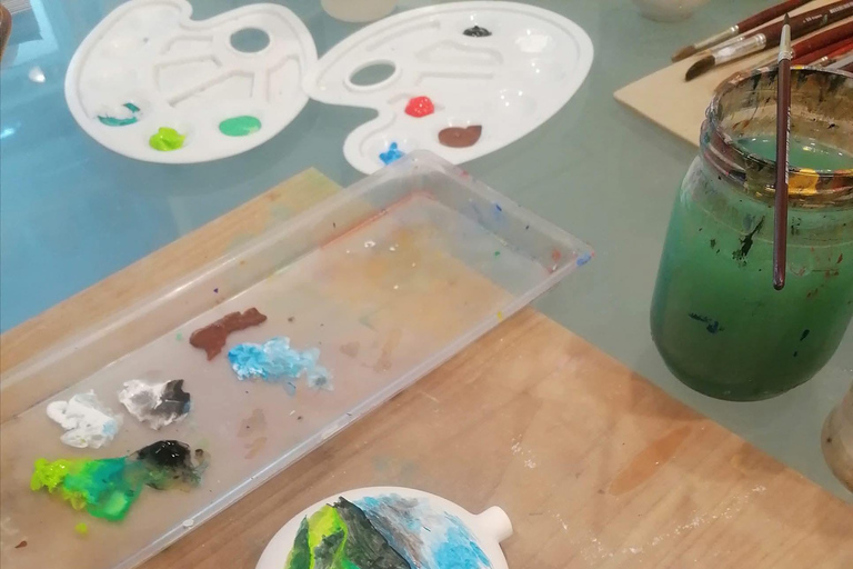 Cagli: Plate painting workshop with Le Cerquate decoration