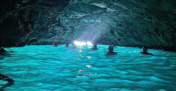 Dubrovnik: Blaue Höhle, Grüne Höhle & Sunj-Strand – Schnellboot-Tour