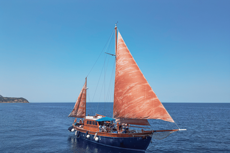 Skiathos: Wooden Sailboat Full- or Half-Day Trip with Meal Shared Sailing Full-Day Trip